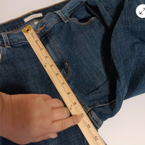 Levi's Classic Boot‎ Cut Jeans Womens 14 Stretch Blue Denim 5 Pocket Style B24 - Picture 4 of 12